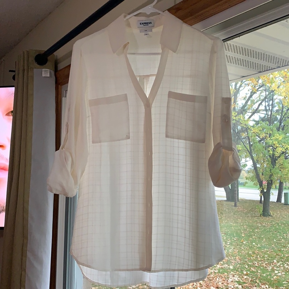 Express Portofino off white top